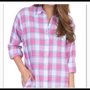 Lauren James Boyfriend Plaid Flannel Top